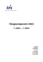 Tätigkeitsbericht 2003